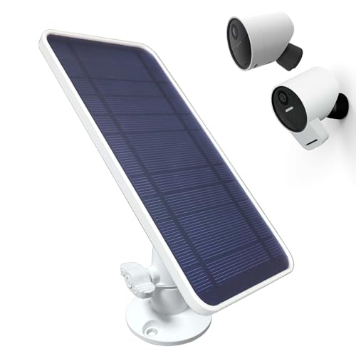 DIANMU Solar Panel for SimpliSafe Outdoor Security Camera & Series 2, with 13FT Weatherproof Cable and Aluminum Alloy Adjustable Mount (1 Pack) -