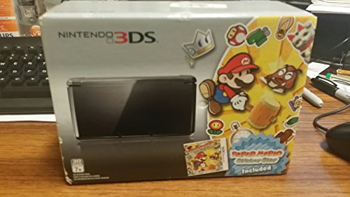 Nintendo 3DS COSMO BLACK With PAPER MARIO STICKERSTAR BUNDLE -