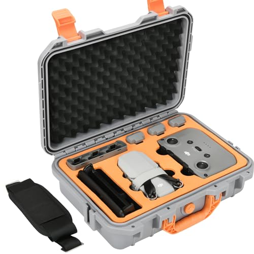 Drone Case for DJI Mini 2 SE: Waterproof Hard Travel Cases with Custom Foam for DJI Mini 4k/2 Fly Combo, Large Carrying Box for Drone, Batteries, Charger, Cable, Propeller & Accessories (Case Only) -