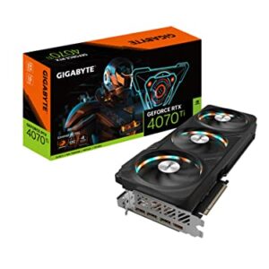 GIGABYTE GeForce RTX 4070 Ti Gaming OC 12G Graphics Card, 3X WINDFORCE Fans, 12GB 192-bit GDDR6X, GV-N407TGAMING OC-12GD Video Card -