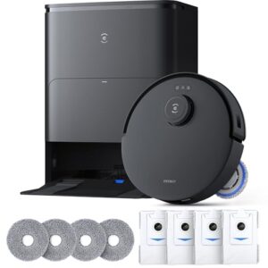 ECOVACS DEEBOT T30S Care Robot Vacuum and Mop, 11000Pa, ZeroTangle Technology, TruEdge Adaptive Edge Mopping, Hot Water Washing, Self-Emptying, Self Refilling, Auto-Mop Lifting, Obstacle Avoidance -