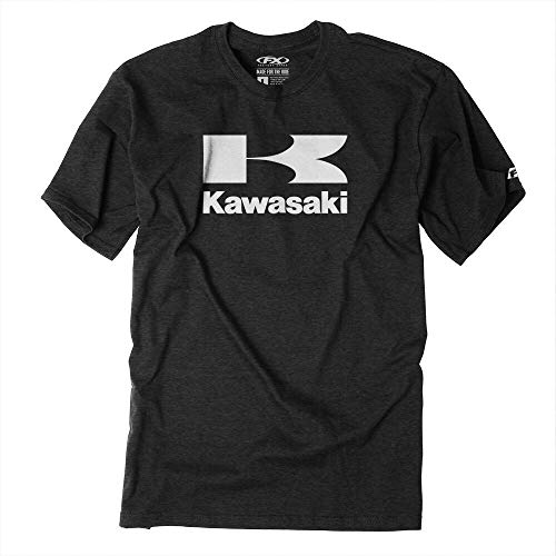 FX FACTORY EFFEX Men's Kawasaki Flying K t-Shirt, Heather Charcoal, M -