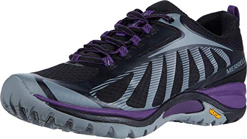 Merrell womens Siren Edge 3 Hiking Shoe, Black/Acai, 9.5 US -