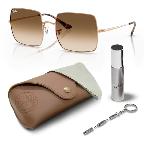 RAY-BAN RB1971 SQUARE 1971 CLASSIC Square Shape Sunglasses with Official Eyewear Care Kit Bundle -