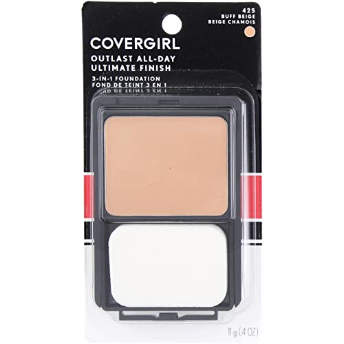 CoverGirl Ultimate Finish Liquid Powder Make Up, Buff Beige [425] 0.40 oz (Pack of 10) -