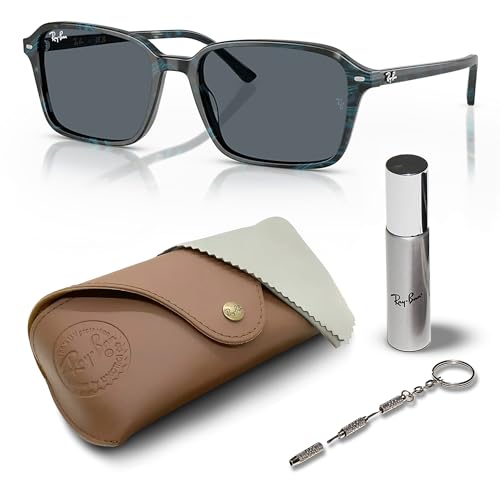 RAY-BAN RB2231 RAIMOND Square Shape Sunglasses with Official Eyewear Care Kit Bundle -