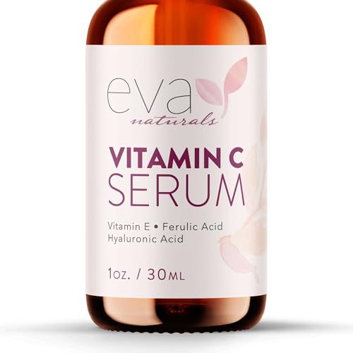 Vitamin C Serum 20% For Face, Pure Vitamin C Face Serum for Wrinkles, Acne, Dry Skin, and Dark Spots (1oz) -