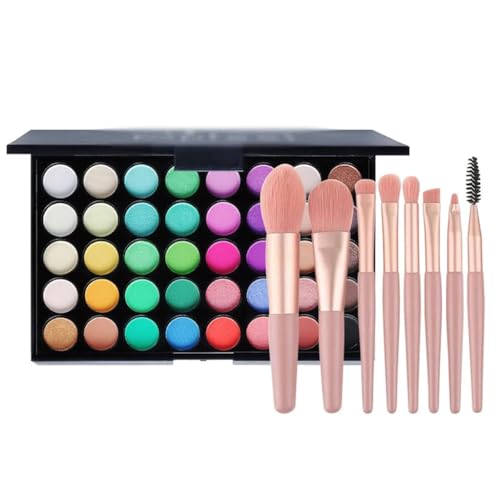 FMURY 40 Color Eye Shadow Palette Eye Shadow Set with Makeup Brush -