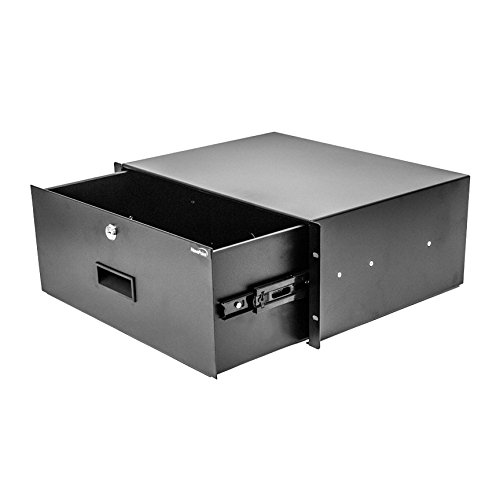 NavePoint Server Cabinet Case 19 Inch Rack Mount DJ Locking Lockable Deep Drawer with Key 4U -