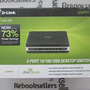 D-Link DGS-2205 5-Port 10/100/1000 Desktop Switch -