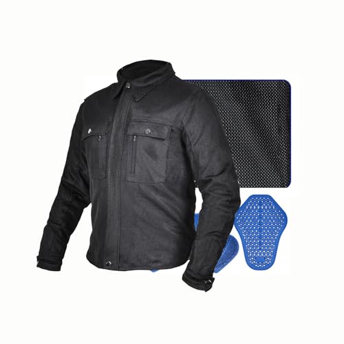 Summer Mesh Motorcycle Jacket Shirt 7 Removable Armored For All Seasons Adventure/Motorbike/Riding Jacket(Small) -