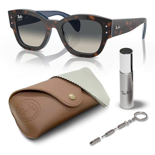 Ray-Ban RB7681S JORGE Square Shape Sunglasses with Official Eyewear Care Kit Bundle -