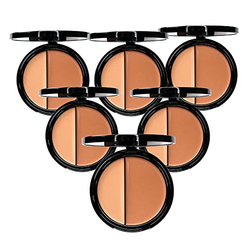 EVE PEARL HD Dual Foundation Full Coverage Foundation Set Long Lasting Everyday Non Greasy Lightweight Texture Makeup Set 3,6,12 Value Packs (Pack of 6, Medium) -