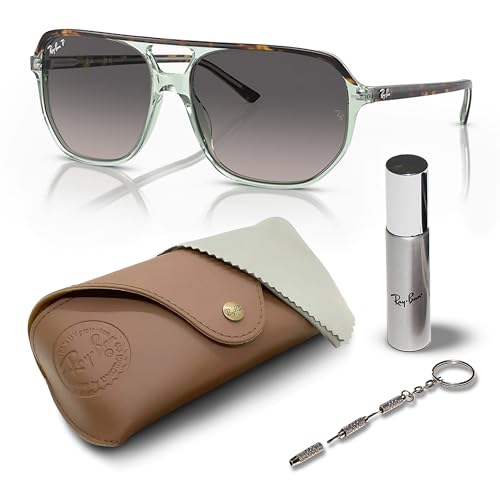 RAY-BAN RB2205 BILL ONE Square Shape Sunglasses with Official Eyewear Care Kit Bundle -
