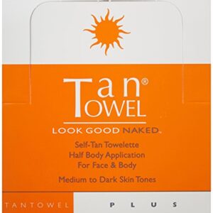 Tan Towel Half Body Plus Self-Tan Towelettes 50 Pack -