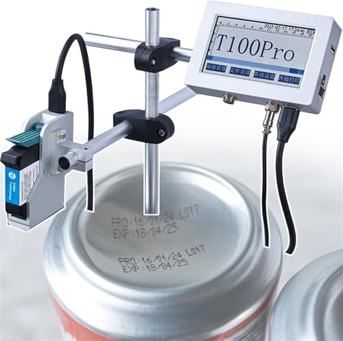 Lbxlhr Continuous Coding and Marking Machine,Date Coding Machine,Small Printer Inkjet Coder,Automatic Inkjet Printer,Date Printer,with 5 Inch Touch Screen(12.7mm) -