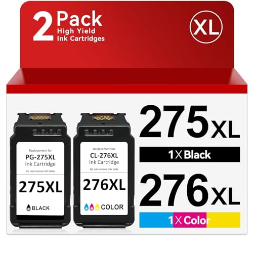 PG-275XL/CL-276XL Compatible for Canon Ink 275 and 276 PG-275XL CL-276XL for Canon 275 and 276 Ink Cartridges for Canon PIXMA TS3500 TS3522 TR4720 TR4700 TR4722 TS3720 Printer -