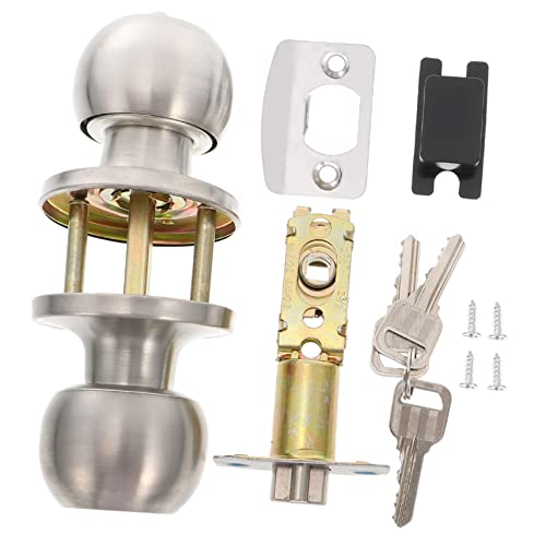 TEHAUX Stainless Steel Three-Lever Handle Lock Door Knob and Deadbolt for Bedrooms -