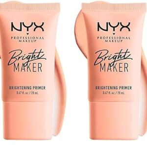 NYX PROFESSIONAL MAKEUP Bright Maker Brightening Primer, Vegan Face Primer (Pack of 2) -