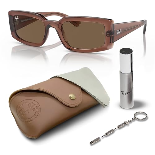 RAY-BAN RB4395 KILIANE BIO-BASED Pillow Shape Sunglasses with Official Eyewear Care Kit Bundle -