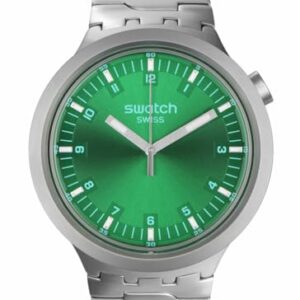 Swatch Unisex Dress Green Stainless Steel Quartz Big Bold Irony Forest FACE -