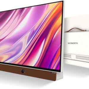 Skyworth 24-Inch Portable Smart Screen with Google TV, 3-Hour Battery Life 24P100 Companion Series 1080P FHD, Matte Screen, HDR10, Dolby Audio, LED, Bluetooth, Chromecast and Google Assistant -