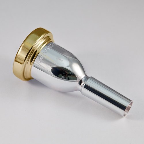 24K Gold Rim & Cup Bach Megatone Large Shank Trombone Mouthpiece, 2G -