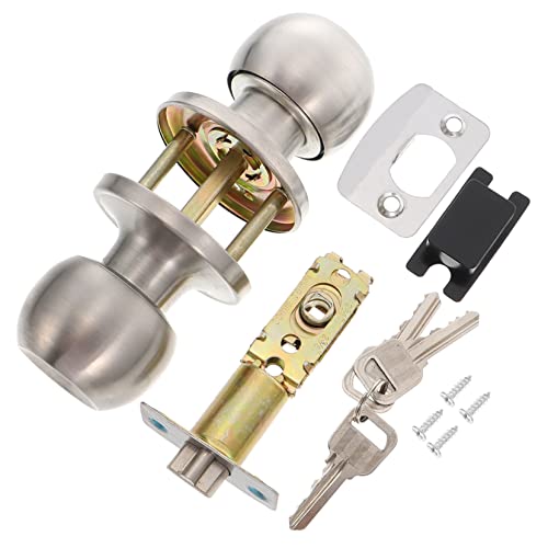 OSALADI 3 Lever Door Knob Lock Solid Security Bolt Replaceable Interior Door Knob for Quick Installation -