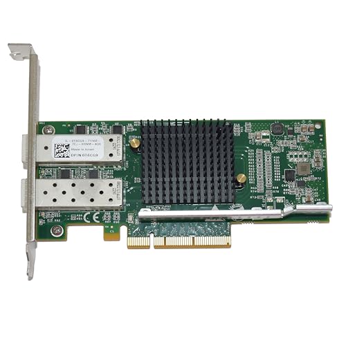 Ebidealz Compatible with Dell Intel X520-DA2 Network Card 2-Ports 10Gb/s SFP PCI-Express 8X High Profile Ethernet Adapter 0T6CG9 -