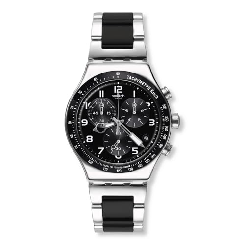 Swatch Irony New Chrono Speed UP Again Quartz Watch, Black -