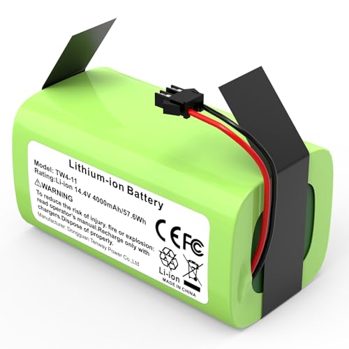 Futurebatt 4000mAh 14.4V Replacement Battery for Ecovacs for Deebot N79 N79S DN622 Eufy RoboVac 11 11S 11S MAX 12 15C 15C-MAX 15T 30 30C 30MAX 35C Shark RV750 RV720 RV700 Battery Pack -