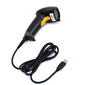 WoneNice USB Laser Barcode Scanner Wired Handheld Bar Code Scanner Reader Black -