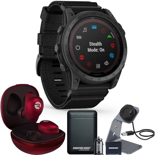 Garmin tactix 7 Pro Edition Tactical GPS Watch w/Raycon Fitness Earbuds and Signature Power Bundle -