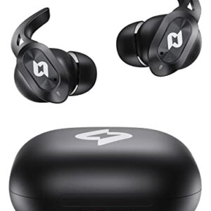 Wireless Earbuds Bluetooth Headphones with Wireless Charging Case 32H Playback LED Display in Ear Earphones Waterproof Ear buds Built in Mic Stereo Bass for iPhone Samsung Android Sport Workout Gym TV -