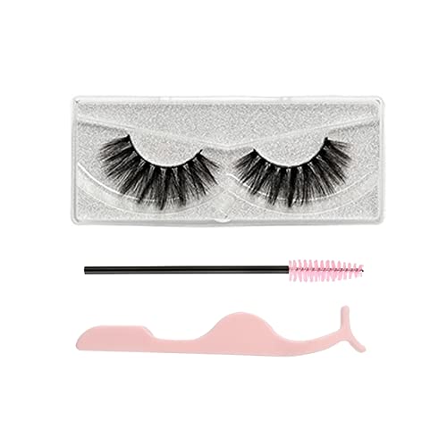 1 Pair DIY False Eyelashes Eyelash Extensions, False Eyelashes Good Ductility No Residue Thick Natural Messy Fake Eyelashes Makeup Tool for Women's Make Up Silver -