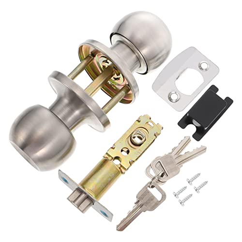 Gadpiparty Interior Door Lock Three Lever Handle Lock Stainless Steel Easy to Use -