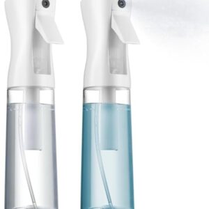 2 Pack Continuous Spray Bottles - Ultra Fine Mist Sprayer | Water Spray Bottle For Hair Mister Spray Bottle | Hair Spray Bottles For Hairstyling, Cleaning, Salons - 2pk 6.8 OZ / 200 ML -