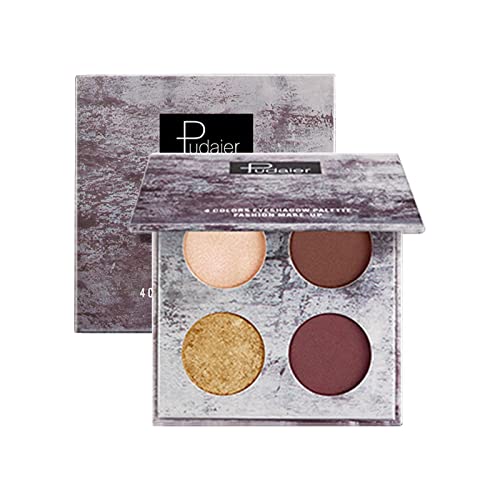 Xiahium Eyeshadow Palette Professional 4 Colors Eye Shadow Matte Shimmer Makeup Pallet, Highly Pigmented Colorful Powder Long Lasting Eye Shadow -