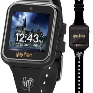 Accutime Harry Potter Kids Smart Watch – Interactive Touchscreen Watch with 10 Changeable Faces, Camera, Games, Alarm, Stopwatch, Step Counter & Calculator – Fits Wrists from 5.5" to 8" -