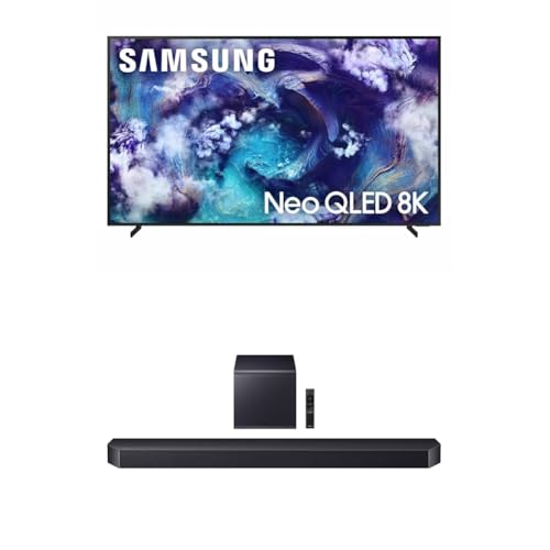 Samsung 85-Inch Class Neo QLED QN900F 8K Mini LED Smart TV (2025 Model) 8K AI Upscaling Q-Series Soundbar HW-Q900F 7.1.2 ch Subwoofer (2025 Model) -