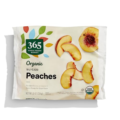 365 Everyday Value, Organic Sliced Peaches, 10 oz, (Frozen) -
