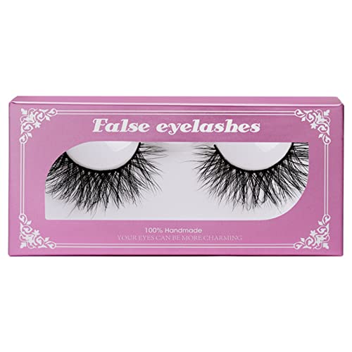 1 Pair DIY False Eyelashes Eyelash Extensions, False Eyelashes Natural Look 3D Wispy Curly Fluffy Faux Mink Hair Reusable Women Colored Fake Lashes Party Makeup for Women's Make Up Q -