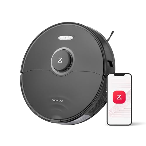 roborock S8 Robot Vacuum and Mop Cleaner, DuoRoller Brush, 6000Pa Suction, ReactiveAI 2.0 Obstacle Avoidance, Sonic Mopping, Auto Lifting Mop, Works with Alexa, Perfect for Pet Hair, Black -