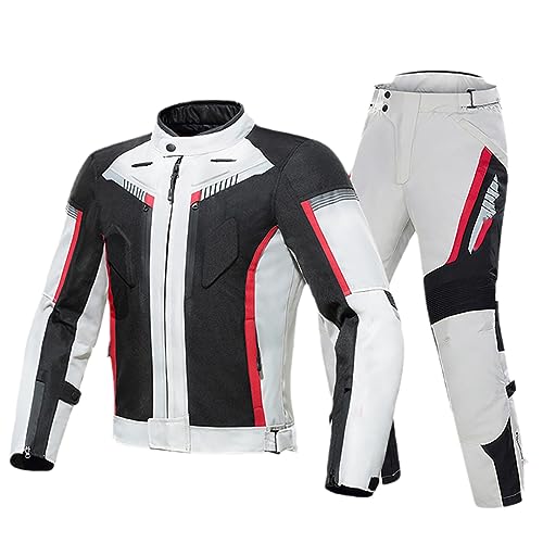 Motorbike Jacket Four Seasons Waterproof Motorcycle Jacket Suit Motocross Racing Jacket Riding Clothing Protective Gear Suit 52 3XL -