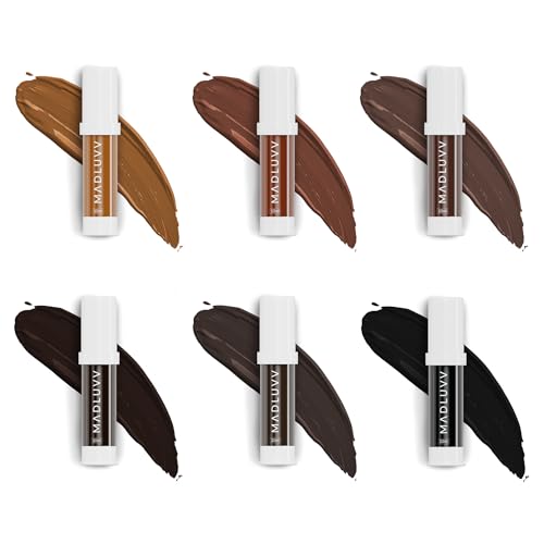 MADLUVV Professional Makeup Pigment for PMU Brow Artistry, Made in the USA, Vegan, Cruelty-free, Non-Toxic, Gel Consistency & High Retention - Essential Set / 6 Pigment Colors -