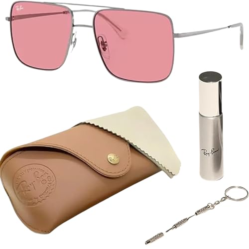 RAY-BAN RB3758 ARI BIO BASED Rectangle Shape Sunglasses Eyewear Kit Bundle -