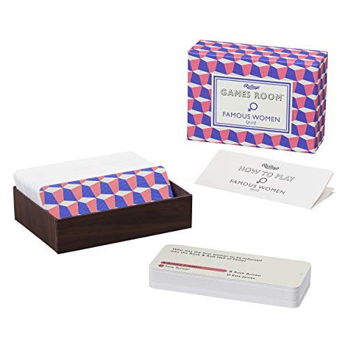 Ridley’s Famous Women Trivia Card Game – Trivia Games for Adults and Kids – 2+ Players – Includes 140 Unique Question Cards – Fun Quiz Cards That Make a Great Gift -