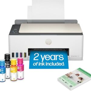 HP Smart Tank 5103 Wireless All-in-One Ink Tank Printer with 2 Years of Ink and 100sheets of Photo Paper Included, Print, scan, Copy, Best-for-Home, Refillable Ink Tank(5D1B2A) -