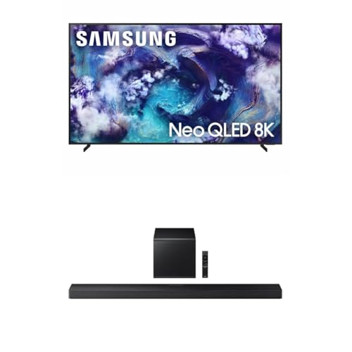 Samsung 85-Inch Class Neo QLED QN900F 8K Mini LED Smart TV (2025 Model) 8K AI Upscaling, Metal Frame Design, Glare Free Q-Series Soundbar HW-QS700F 3.1.2 ch Subwoofer (2025 Model) -