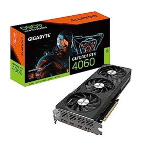 GIGABYTE GeForce RTX 4060 Gaming OC 8G Graphics Card, 3X WINDFORCE Fans, 8GB 128-bit GDDR6, GV-N4060GAMING OC-8GD Video Card -